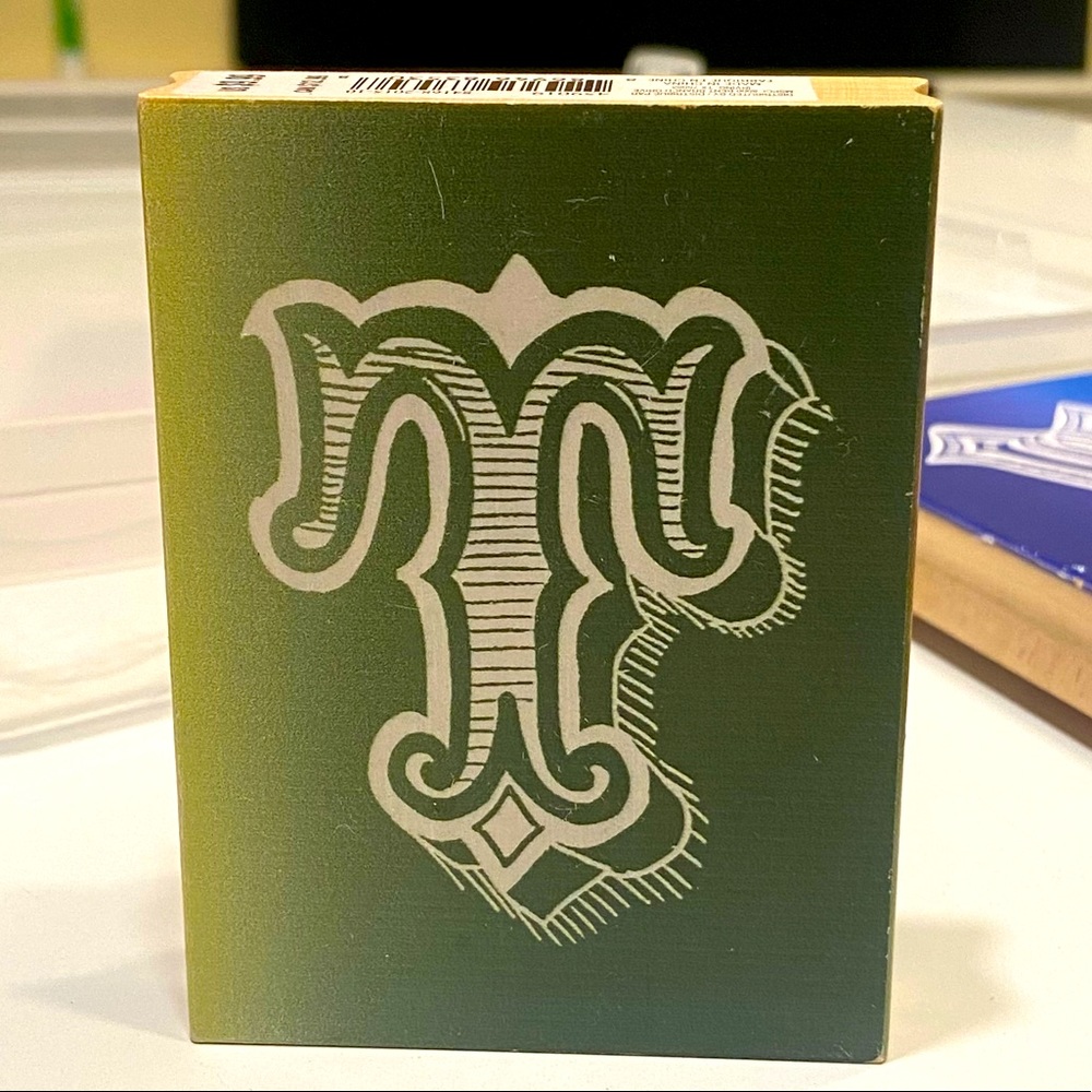 Monogram Letter “T” Wooden Stamp